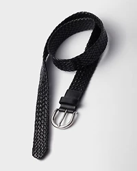 Braided leather belt