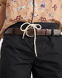 Antiqued leather belt