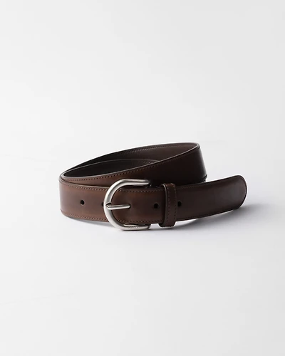 Antiqued leather belt