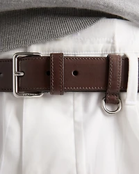 Antiqued leather belt