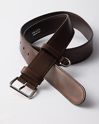 Antiqued leather belt