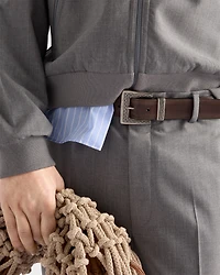 Antiqued leather belt