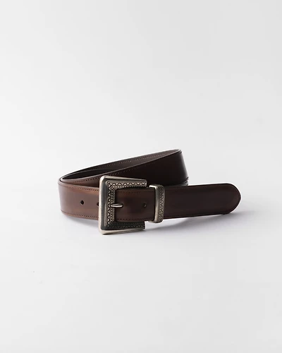 Antiqued leather belt