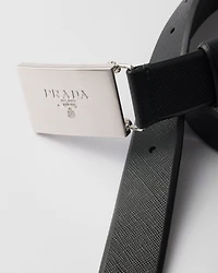 Saffiano leather belt