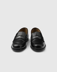 Brushed leather loafers