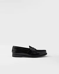 Brushed leather loafers