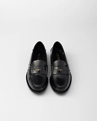 Brushed leather loafers