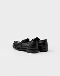 Brushed leather loafers