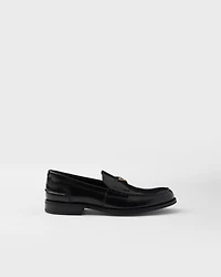 Brushed leather loafers