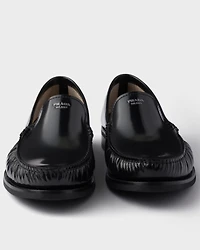 Brushed leather loafers