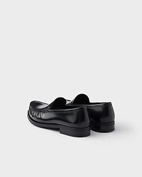 Brushed leather loafers