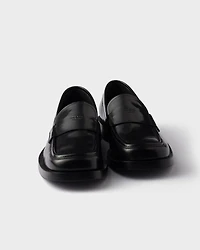 Brushed leather loafers