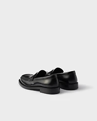 Brushed leather loafers