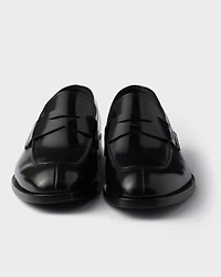 Brushed leather loafers