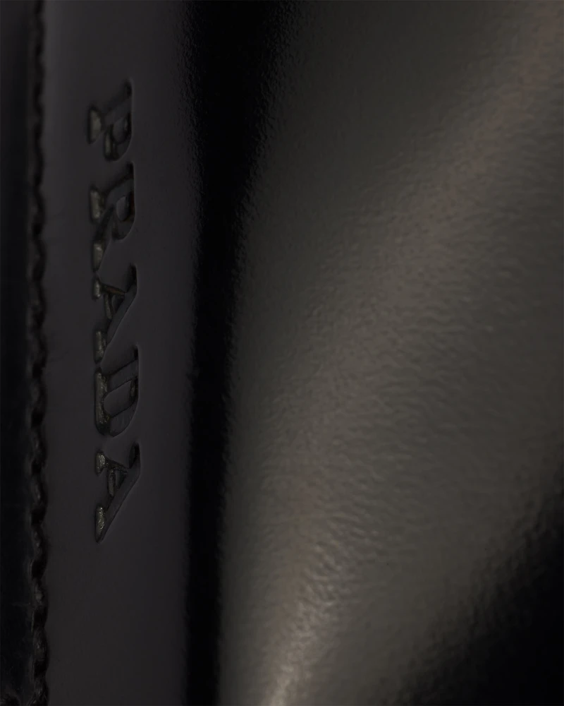 Brushed leather loafers
