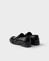 Brushed leather loafers