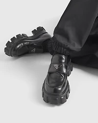 Monolith brushed leather loafers