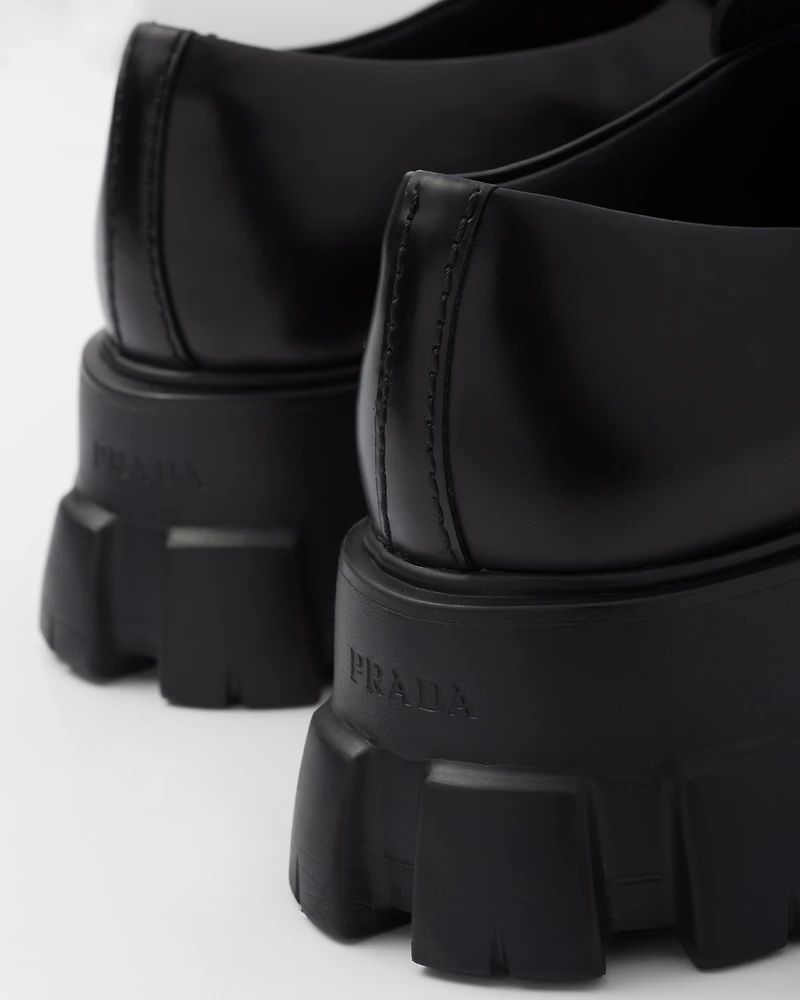 Monolith brushed leather loafers