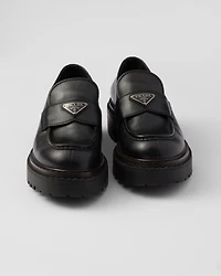 Double Chocolate leather loafers