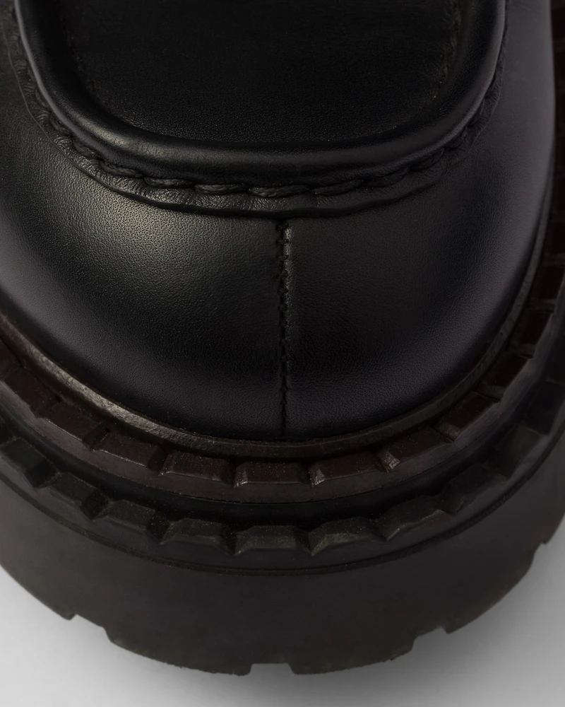 Double Chocolate leather loafers