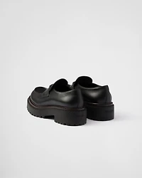 Double Chocolate leather loafers