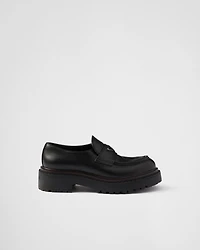 Double Chocolate leather loafers