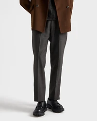 Brushed leather loafers