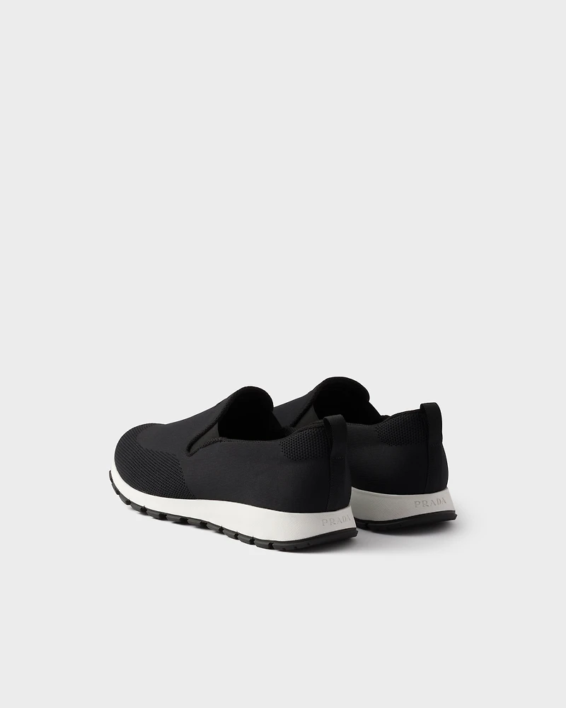 Stretch knit slip-on sneakers