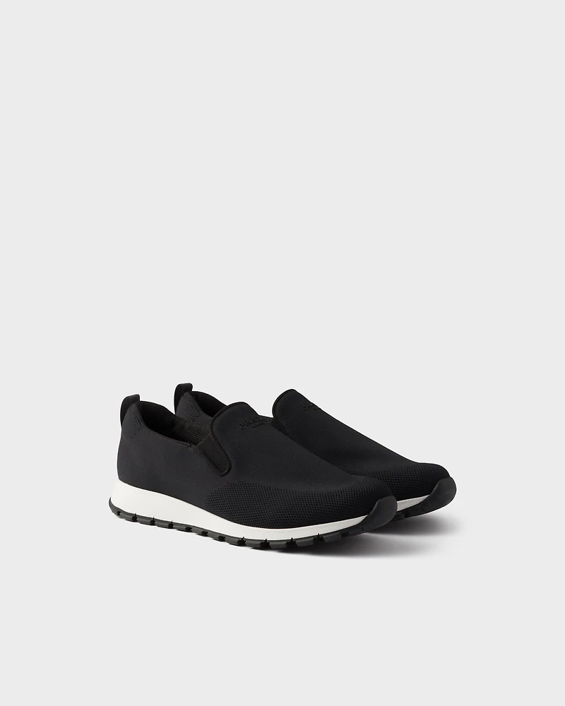 Stretch knit slip-on sneakers