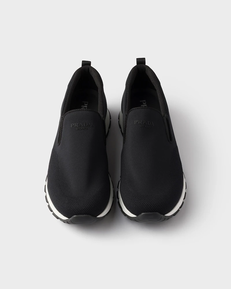 Stretch knit slip-on sneakers
