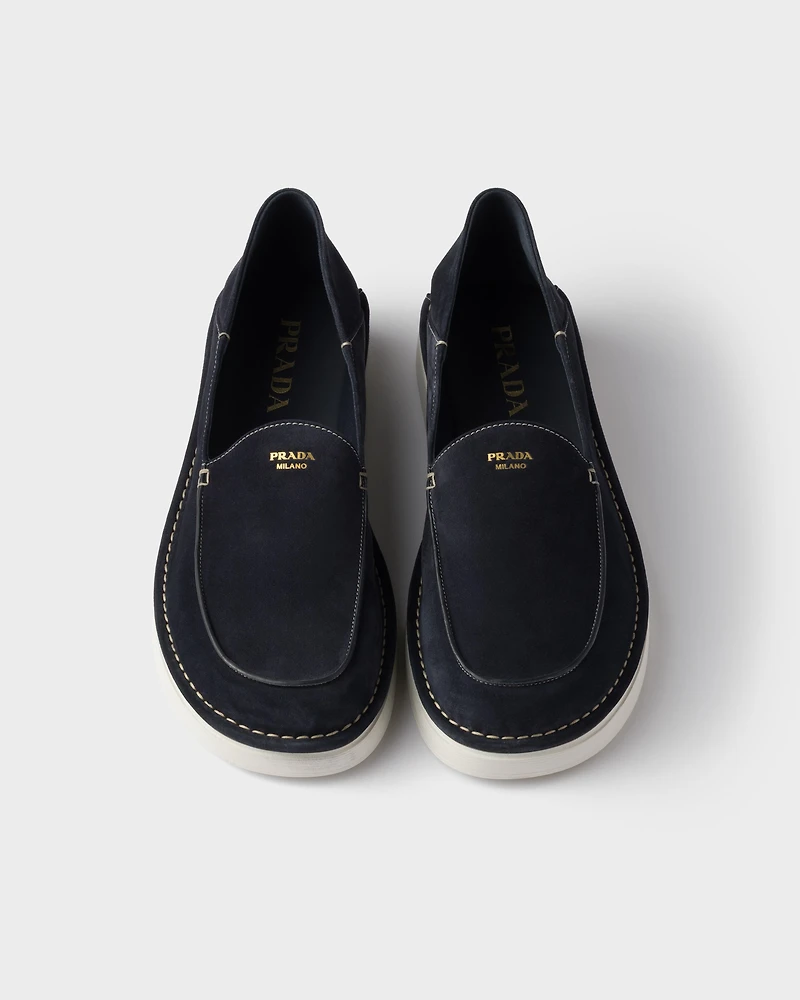 Suede slip-ons
