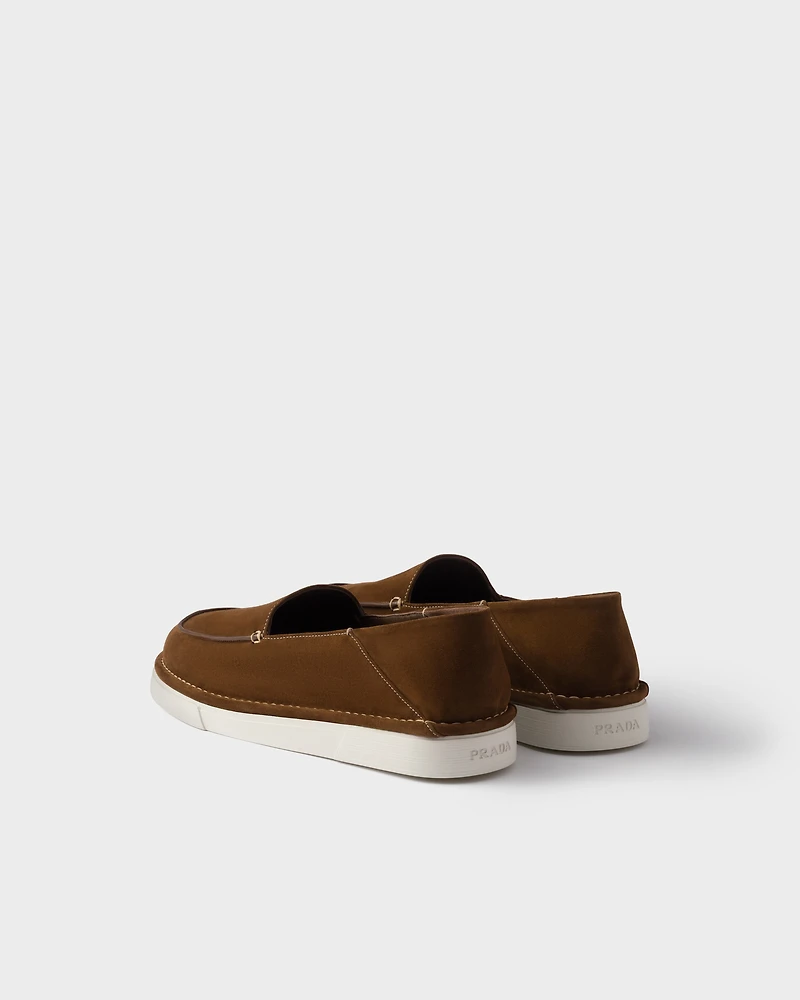 Suede slip-ons