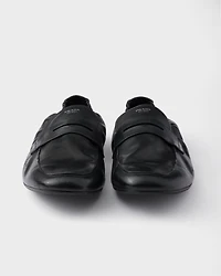 Shuffle antiqued leather loafers