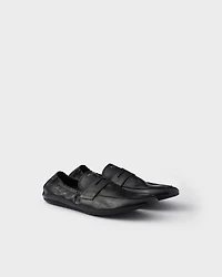 Shuffle antiqued leather loafers