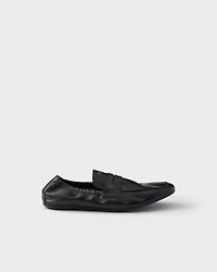 Shuffle antiqued leather loafers