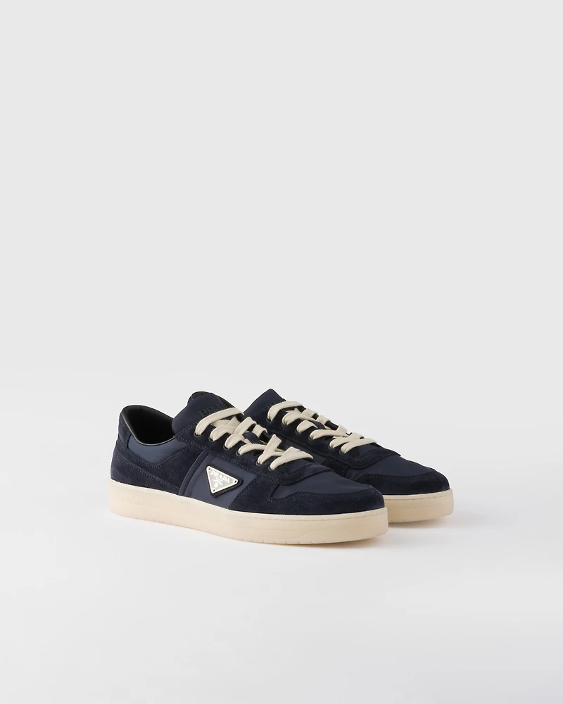 Downtown Re-Nylon and suede sneakers