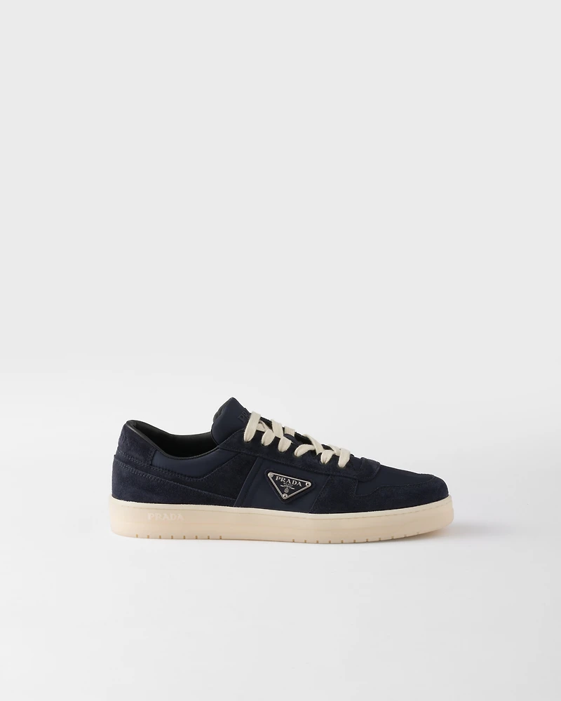 Downtown Re-Nylon and suede sneakers