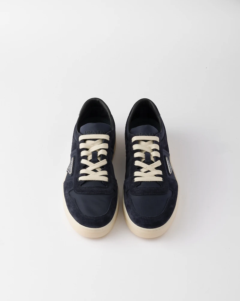 Downtown Re-Nylon and suede sneakers