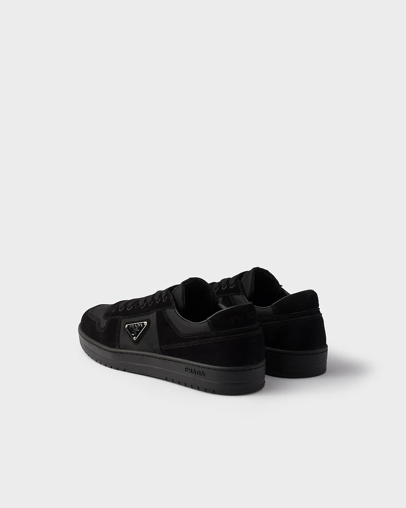Downtown Re-Nylon and suede sneakers