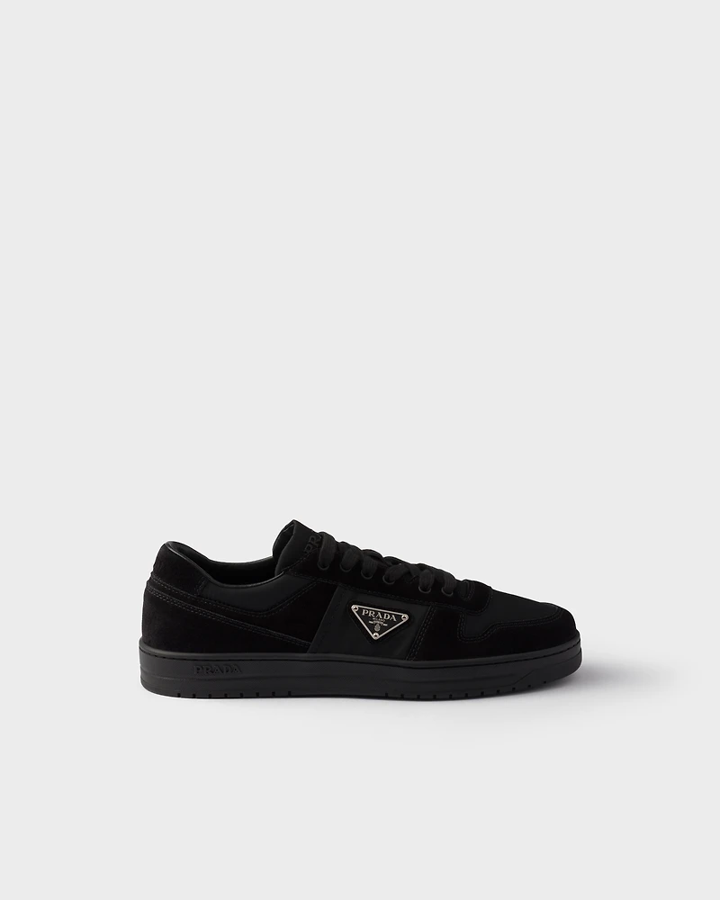 Downtown Re-Nylon and suede sneakers