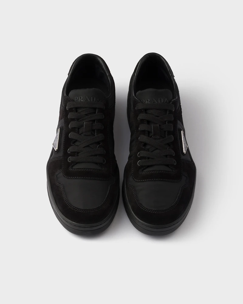 Downtown Re-Nylon and suede sneakers