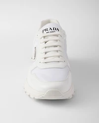 Prax 01 Re-Nylon and brushed leather sneakers
