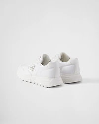Prax 01 Re-Nylon and brushed leather sneakers