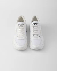 Prax 01 Re-Nylon and brushed leather sneakers