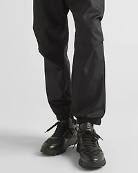 Leather and Re-Nylon high-top sneakers