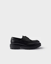 Laced leather loafers