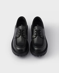 Laced leather loafers