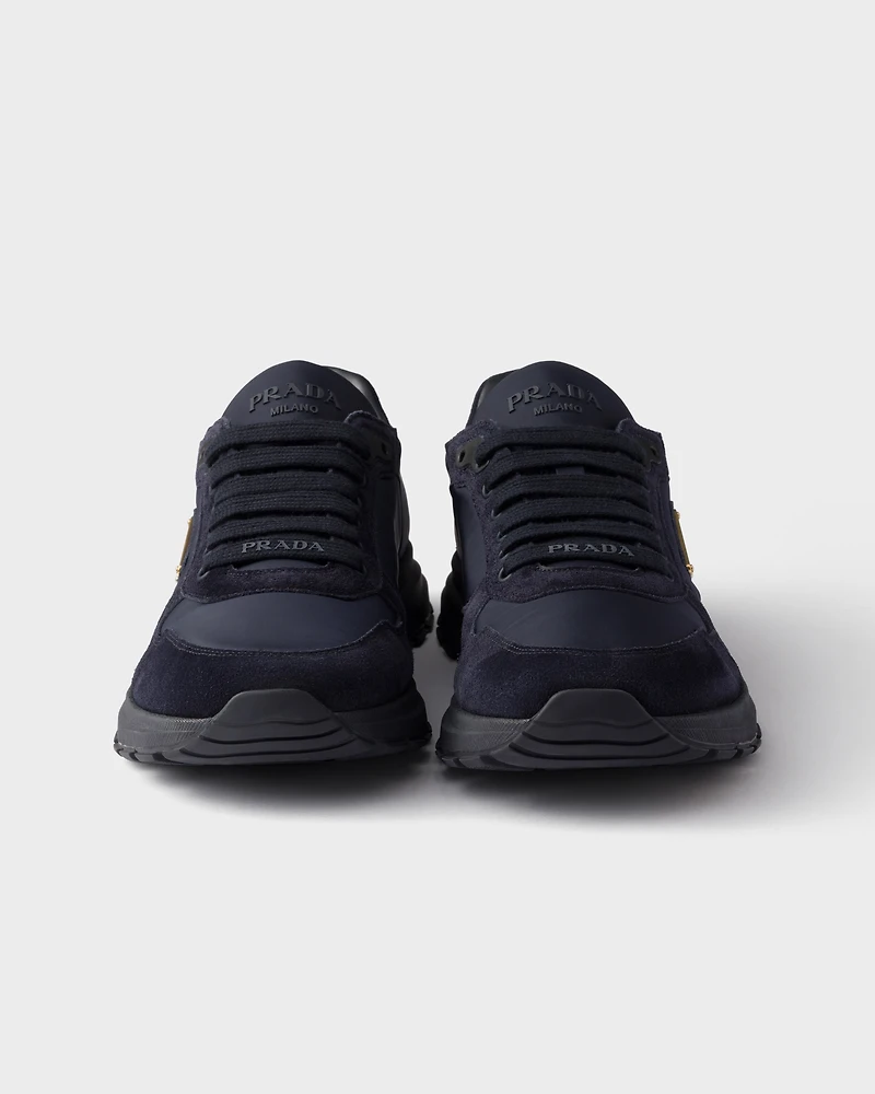 Prax 2.0 Re-Nylon and suede sneakers
