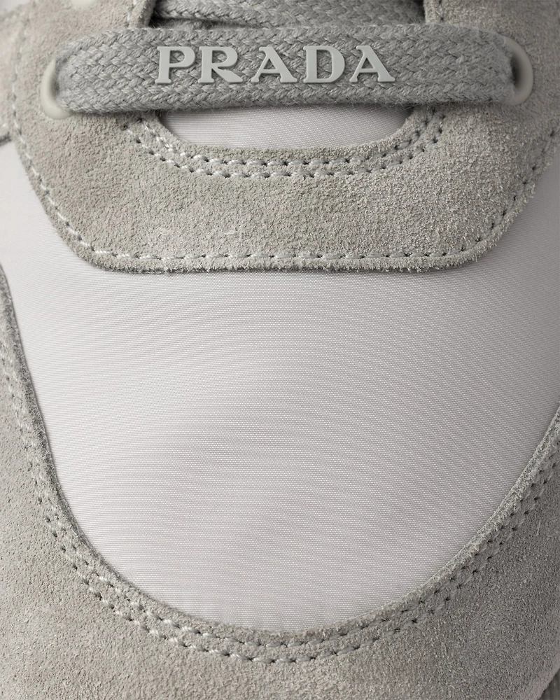 Prax 2.0 Re-Nylon and suede sneakers