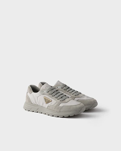 Prax 2.0 Re-Nylon and suede sneakers